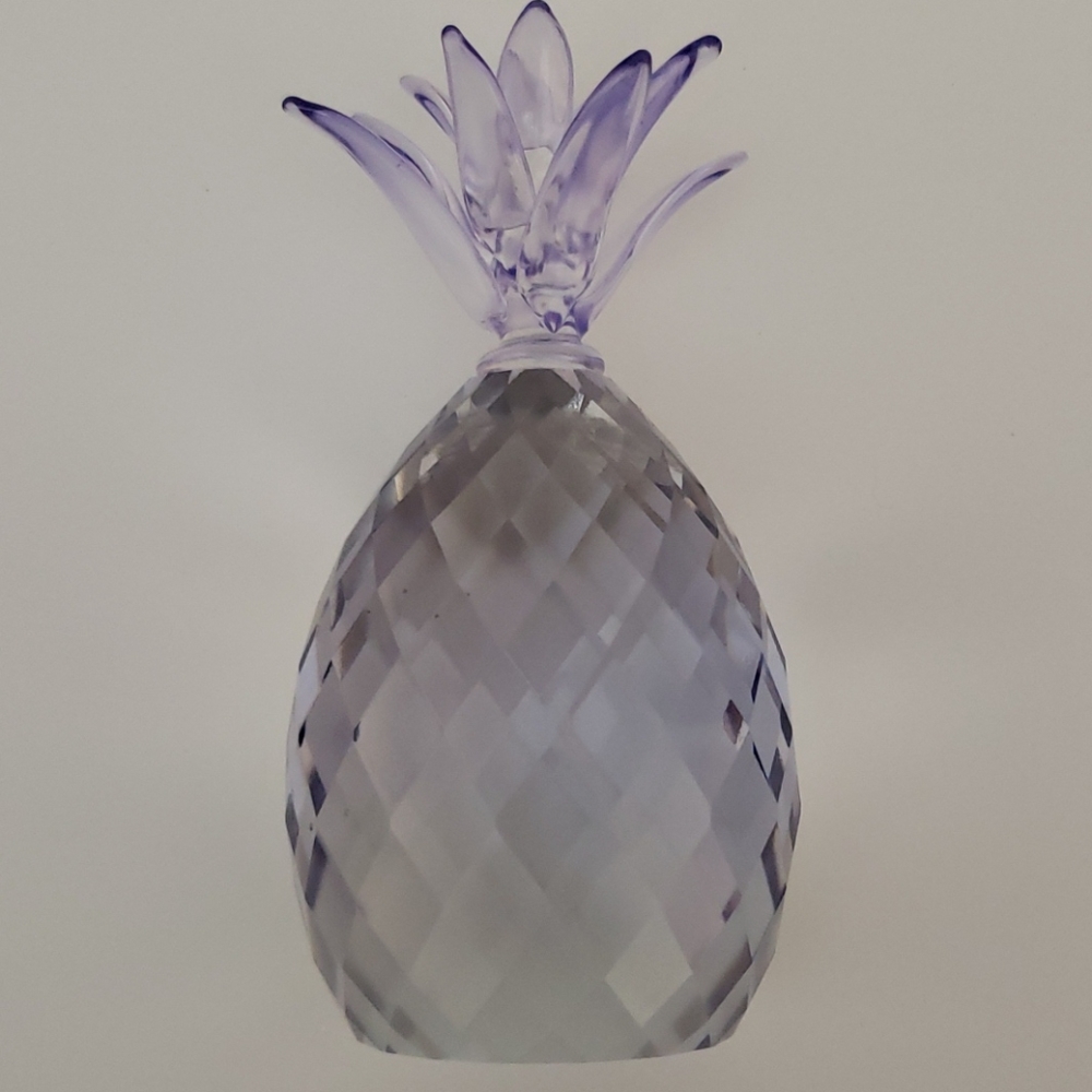 Crystal Pineapple Decorative Accent - Lavender